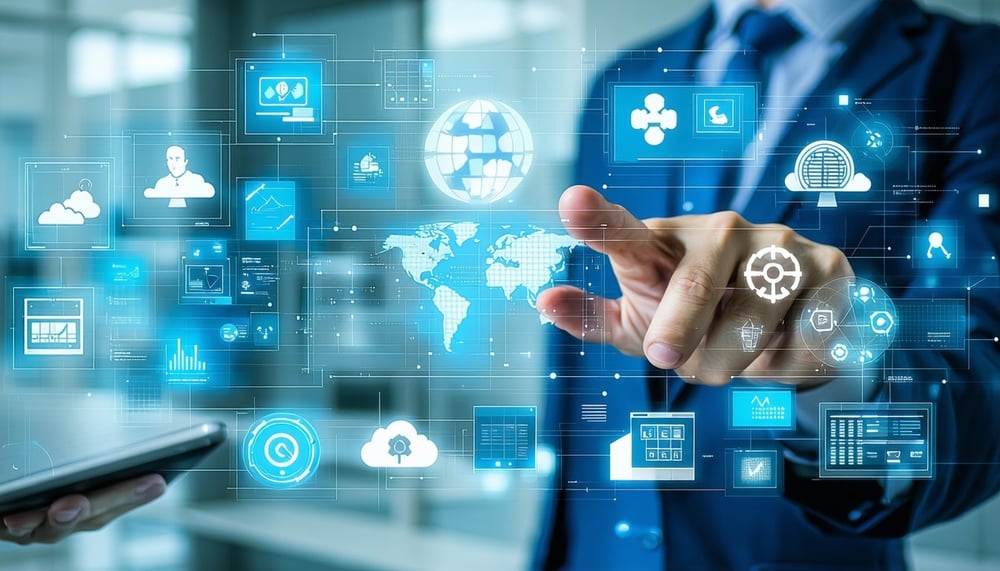 Business automation workflow illustration Business automation workflow illustration